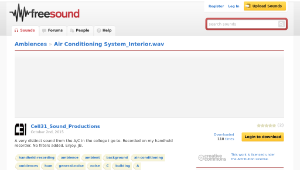 Freesound聲音庫：Air Conditioning System_Interior.wav