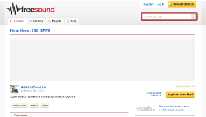 Freesound聲音庫：Heartbeat (60 BPM)