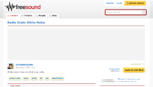 Freesound聲音庫：Radio Static White Noise-資源代表圖