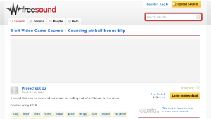 Freesound聲音庫：Counting pinball bonus blip