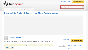 Freesound聲音庫：Scrap_Metal_Rummaging.wav