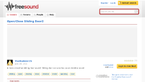 Freesound聲音庫：Open/Close Sliding Door2