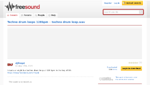 Freesound聲音庫：techno drum loop.wav