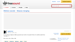 Freesound聲音庫：Glasses clanging縮圖
