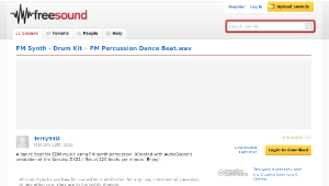 Freesound聲音庫：FM Percussion Dance Beat.wav