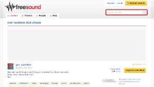 Freesound聲音庫：not random but chaos-資源代表圖
