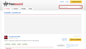 Freesound聲音庫：metallic_crackle.aif縮圖