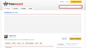 Freesound聲音庫：ambience in car縮圖