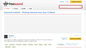Freesound聲音庫：Pitching industrial bass loop (115bpm)-資源代表圖