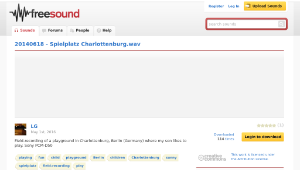 Freesound聲音庫：20140618 - Spielplatz Charlottenburg.wav縮圖