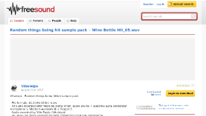 Freesound聲音庫：Wine Bottle Hit_05.wav縮圖