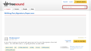 Freesound聲音庫：Writing,Pen,Signature,Paper.wav-資源代表圖
