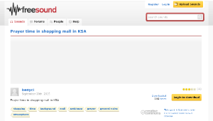 Freesound聲音庫：Prayer time in shopping mall in KSA-資源代表圖