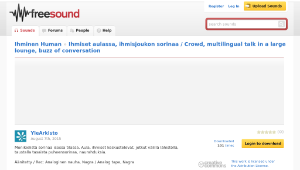 Freesound聲音庫：Ihmiset aulassa, ihmisjoukon sorinaa / Crowd, multilingual talk in a large lounge, buzz of-資源代表圖
