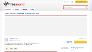 Freesound聲音庫：Train horn in distance during rain.wav-資源代表圖