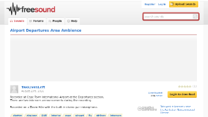 Freesound聲音庫：Airport Departures Area Ambience
