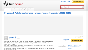 Freesound聲音庫：webster's department store (2012-2015)-資源代表圖