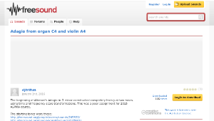 Freesound聲音庫：Adagio from organ C4 and violin A4縮圖