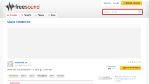Freesound聲音庫：Glass stretched