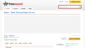 Freesound聲音庫：Book_Turning_Pages_01.wav縮圖