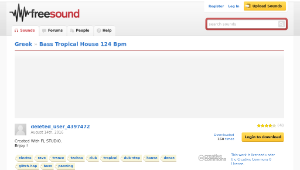 Freesound聲音庫：Bass Tropical House 124 Bpm縮圖