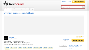 Freesound聲音庫：stonehit1.wav-資源代表圖