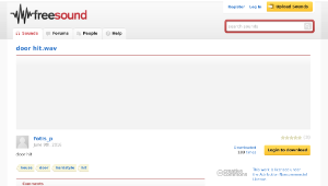 Freesound聲音庫：door hit.wav縮圖