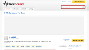 Freesound聲音庫：SFX_Gunsound /w Glass