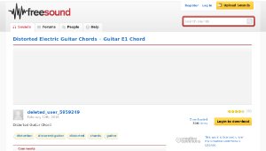 Freesound聲音庫：Guitar E1 Chord縮圖