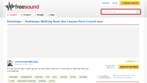 Freesound聲音庫：Footsteps_Walking Boot_Dry Leaves-Fern-Crunch.wav縮圖