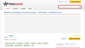 Freesound聲音庫：Old Street - Ambulence.wav-資源代表圖