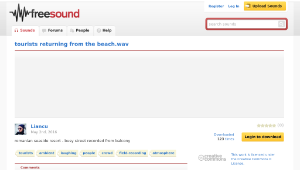 Freesound聲音庫：tourists returning from the beach.wav縮圖