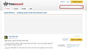 Freesound聲音庫：Letting water into the kitchen sink-資源代表圖