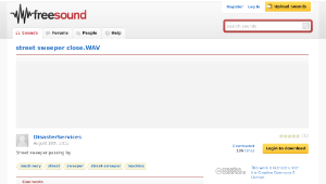 Freesound聲音庫：street sweeper close.WAV縮圖
