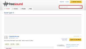 Freesound聲音庫：Lazer gun 1縮圖