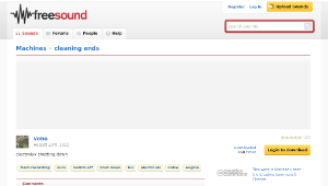 Freesound聲音庫：cleaning ends-資源代表圖