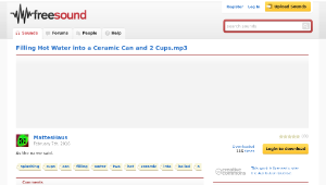 Freesound聲音庫：Filling Hot Water into a Ceramic Can and 2 Cups.mp3縮圖