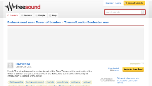 Freesound聲音庫：TowerofLondonBeefeater.wav