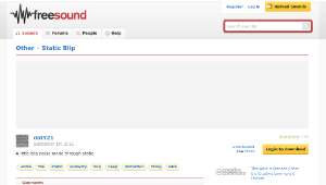 Freesound聲音庫：Static Blip縮圖