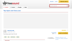Freesound聲音庫：Tap Open and Close.wav