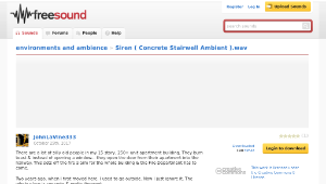 Freesound聲音庫：Siren ( Concrete Stairwell Ambient ).wav-資源代表圖