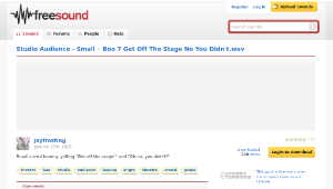 Freesound聲音庫：Boo 7 Get Off The Stage No You Didn't.wav縮圖