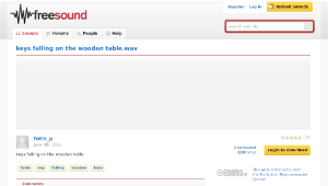 Freesound聲音庫：keys falling on the wooden table.wav縮圖