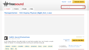 Freesound聲音庫：V22 Osprey Flyover_Night_Ext_1.wav-資源代表圖