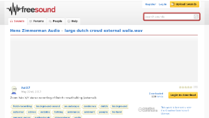 Freesound聲音庫：large dutch crowd external walla.wav