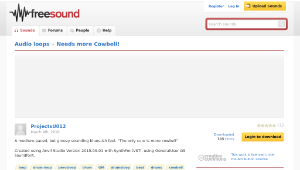Freesound聲音庫：Needs more Cowbell!