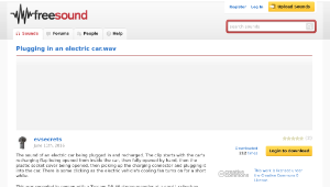 Freesound聲音庫：Plugging in an electric car.wav