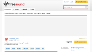 Freesound聲音庫：Sonidos de una cocina / Sounds os a Kitchen (WAV)