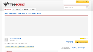 Freesound聲音庫：Chinese stress balls.wav縮圖