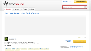 Freesound聲音庫：A big flock of geese縮圖